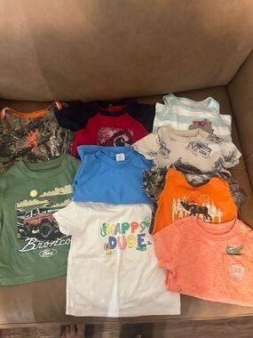 Mixed Boys' Graphic Tee Lot - Green, Blue, Orange, White
